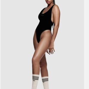 IVY PARK Noir Adidas Black Velvet Bodysuit